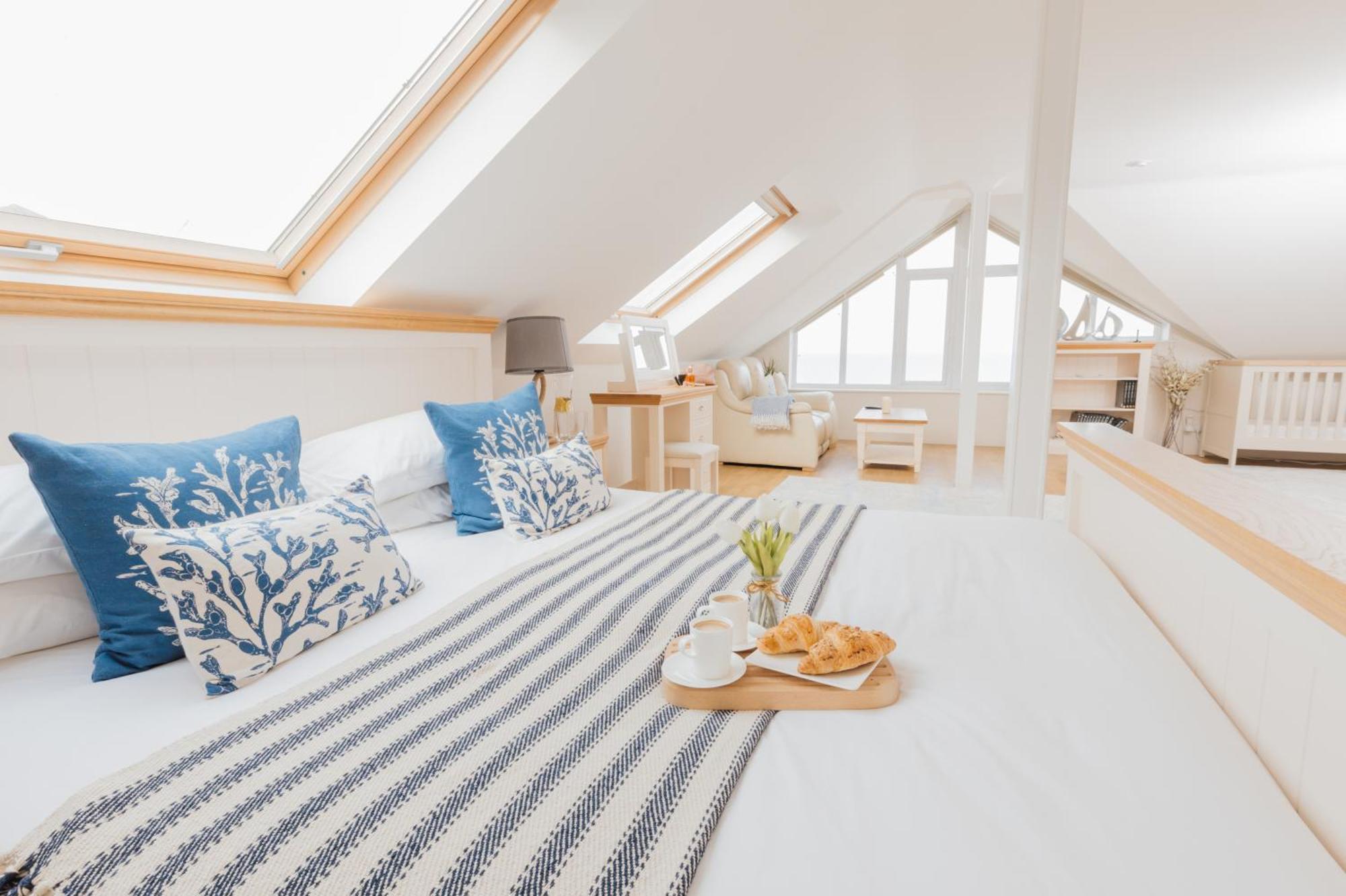 Carbis Bay - Luxury 3 Bed Penthouse Apartment With Sea Views Parking Sauna Balcony Buitenkant foto